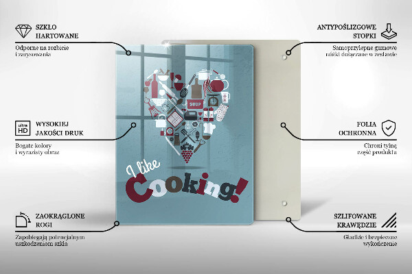 Üveg vágódeszka I like cooking