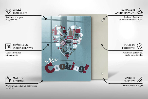 Üveg vágódeszka I like cooking