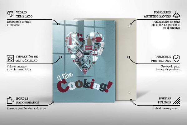 Üveg vágódeszka I like cooking