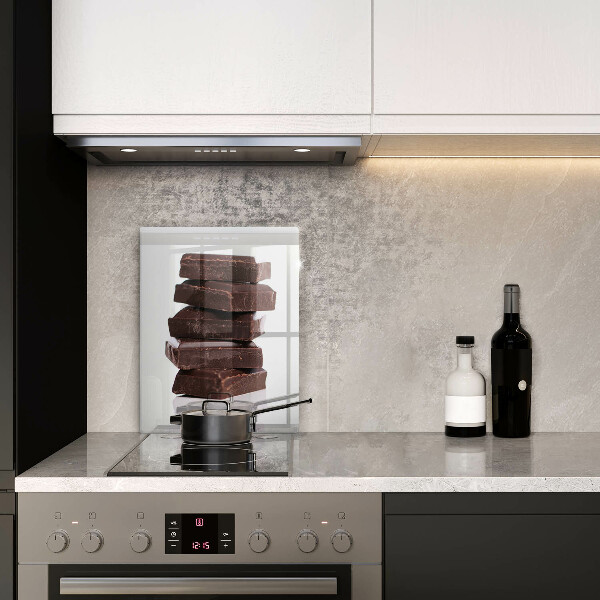 Üveg vágódeszka Csokoládé kocka