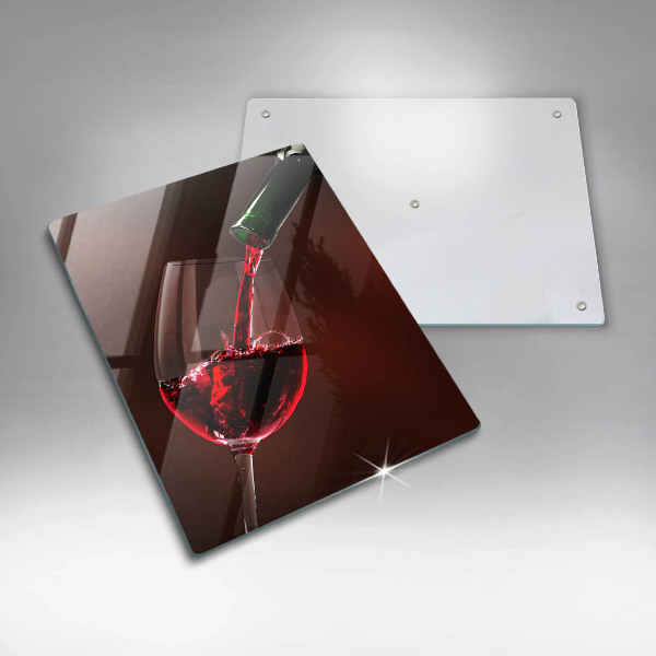 Üveg vágódeszka Egy pohár bor