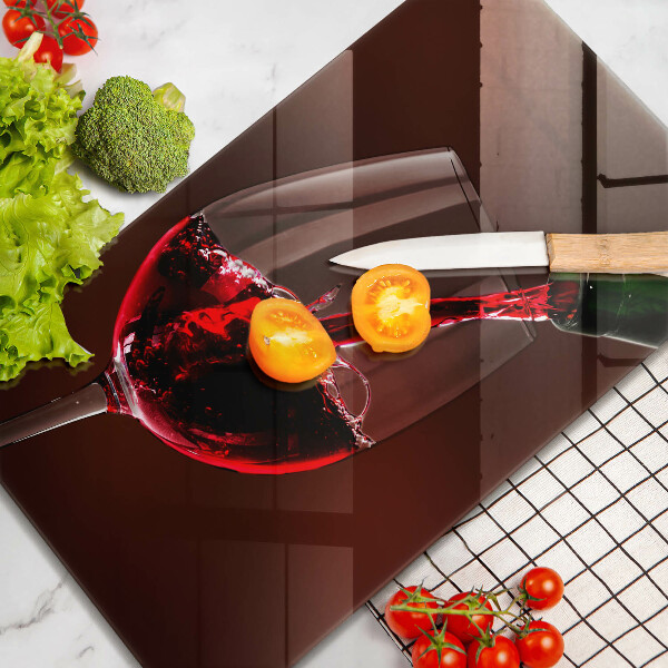 Üveg vágódeszka Egy pohár bor