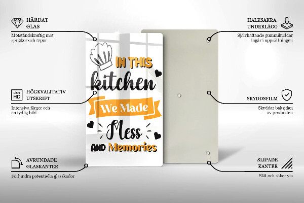 Üveg vágódeszka In this kitchen we made mess and memories