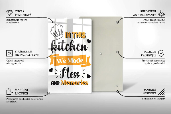 Üveg vágódeszka In this kitchen we made mess and memories