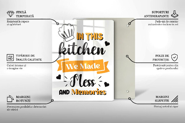 Üveg vágódeszka In this kitchen we made mess and memories
