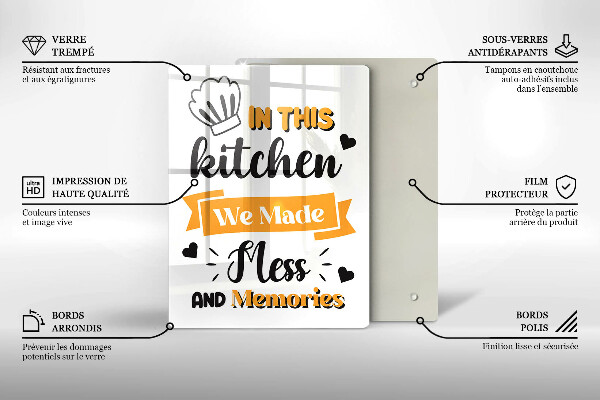 Üveg vágódeszka In this kitchen we made mess and memories