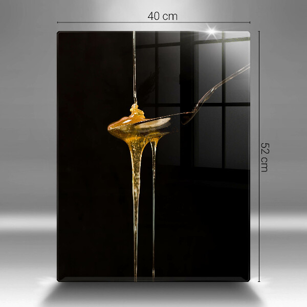 Üveg vágódeszka Egy teáskanál mézet