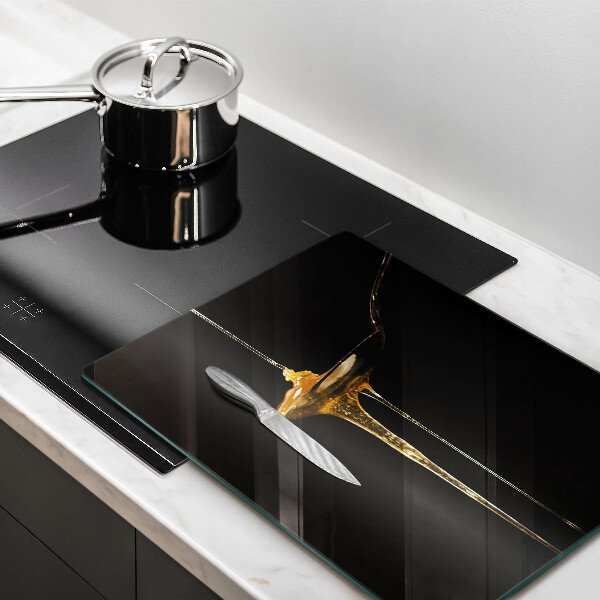 Üveg vágódeszka Egy teáskanál mézet