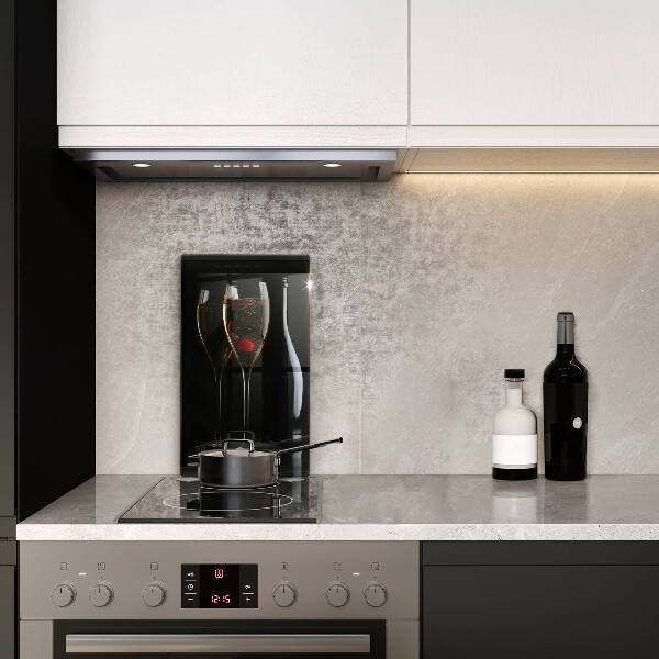 Üveg vágódeszka Pohár pezsgő