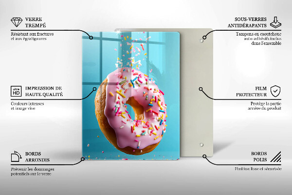 Üveg vágódeszka Fánk fánk