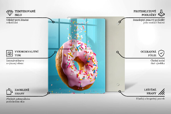 Üveg vágódeszka Fánk fánk