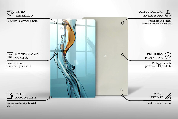 Üveg vágódeszka Vízsugár