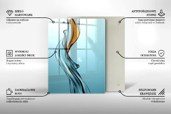 Üveg vágódeszka Vízsugár