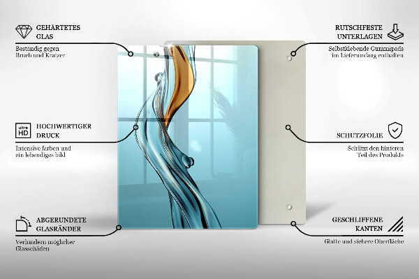 Üveg vágódeszka Vízsugár