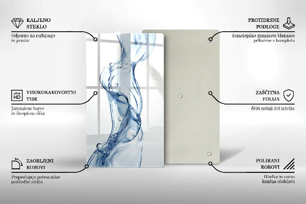 Üveg vágódeszka Tiszta víz