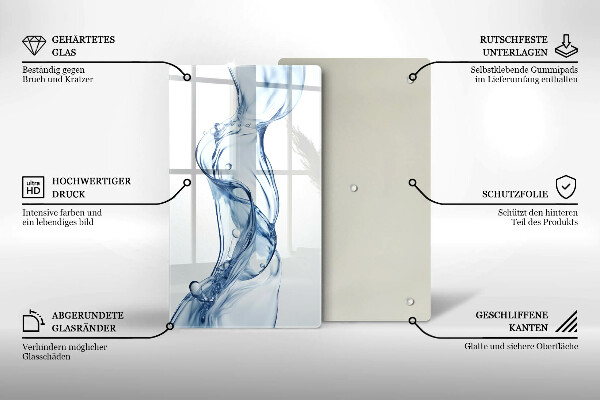 Üveg vágódeszka Tiszta víz