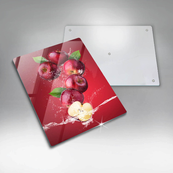 Üveg vágódeszka Lédús alma vízben