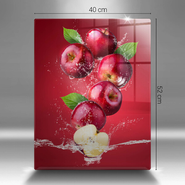 Üveg vágódeszka Lédús alma vízben