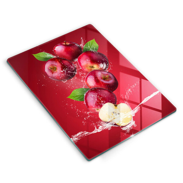 Üveg vágódeszka Lédús alma vízben