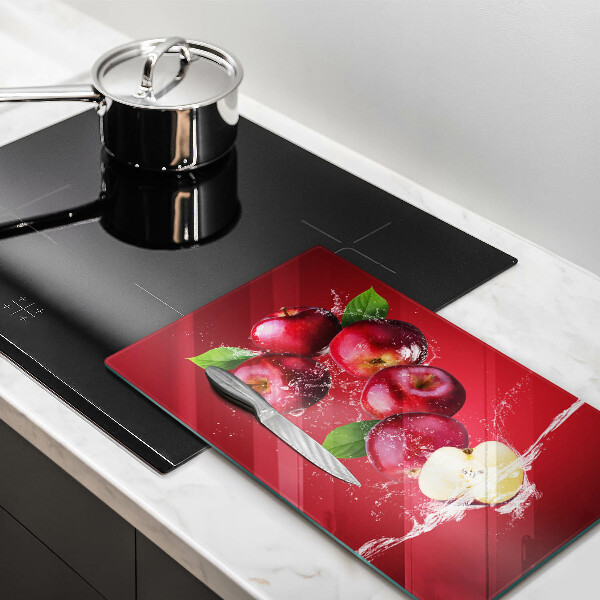 Üveg vágódeszka Lédús alma vízben