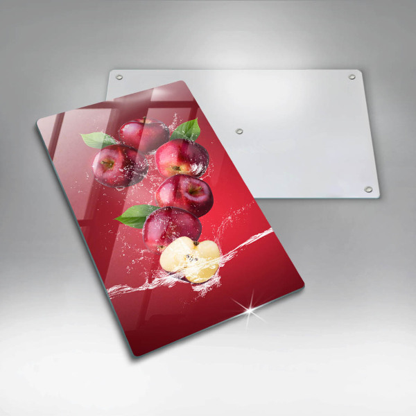 Üveg vágódeszka Lédús alma vízben