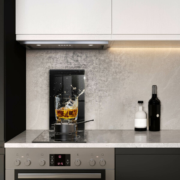 Üveg vágódeszka Egy pohár whisky