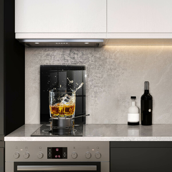 Üveg vágódeszka Egy pohár whisky