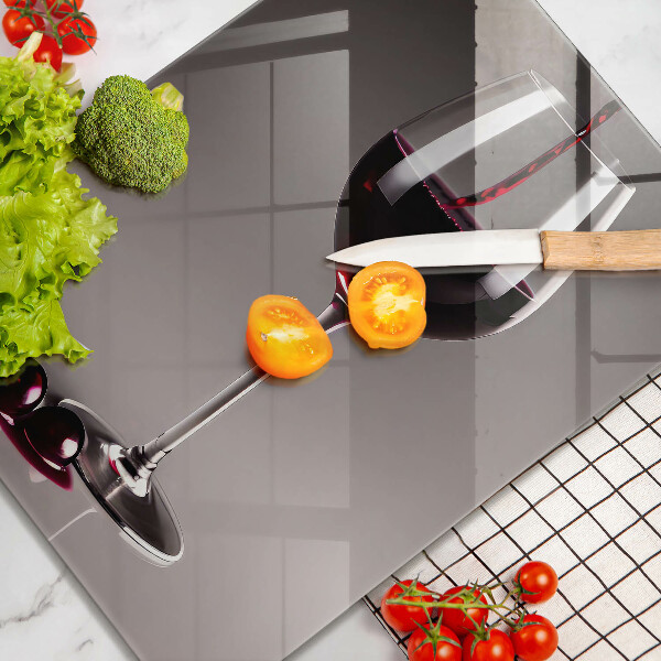 Üveg vágódeszka Üveg és szőlő