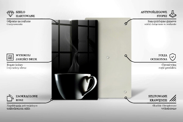 Üveg vágódeszka Egy csésze tea