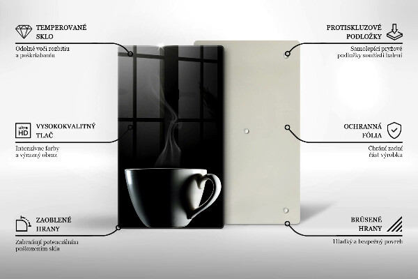 Üveg vágódeszka Egy csésze tea