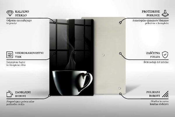 Üveg vágódeszka Egy csésze tea