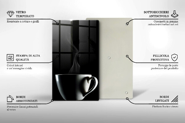 Üveg vágódeszka Egy csésze tea