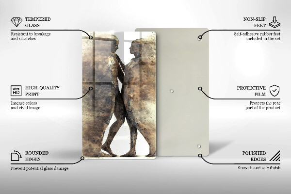 Üveg vágódeszka Szerelmes emberek teste