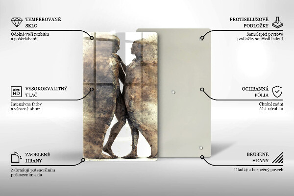 Üveg vágódeszka Szerelmes emberek teste