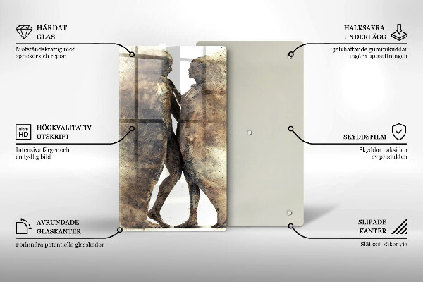 Üveg vágódeszka Szerelmes emberek teste