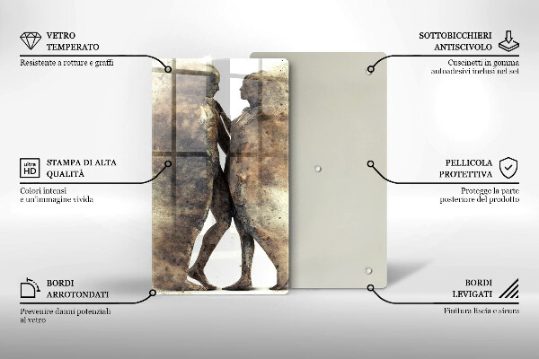 Üveg vágódeszka Szerelmes emberek teste