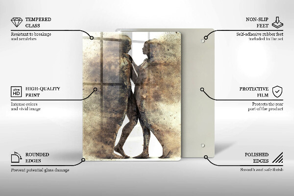 Üveg vágódeszka Szerelmes emberek teste