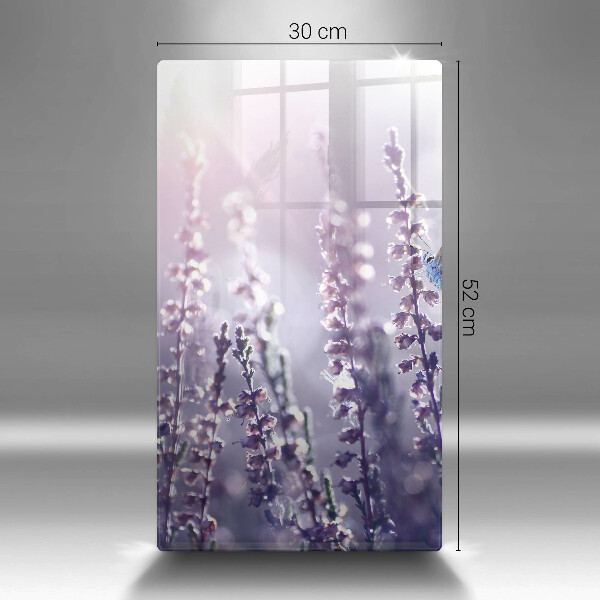 Üveg vágódeszka Vadvirágok és a pillangó