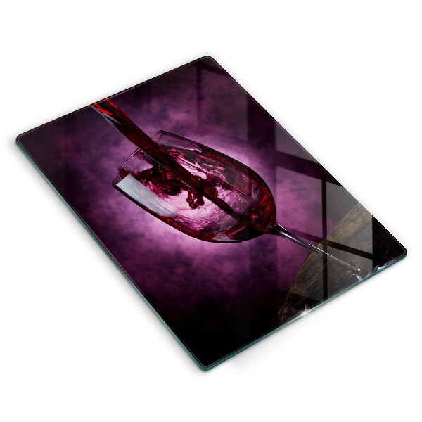 Üveg vágódeszka Egy pohár bor