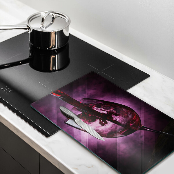 Üveg vágódeszka Egy pohár bor