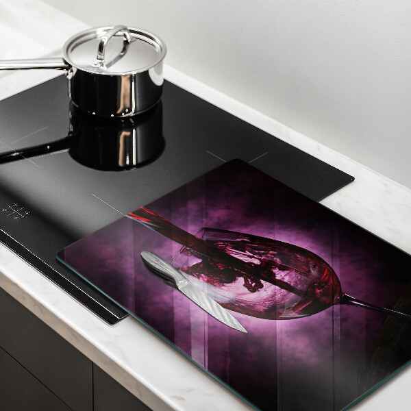 Üveg vágódeszka Egy pohár bor