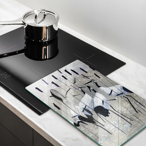 Üveg vágódeszka Japán daruk