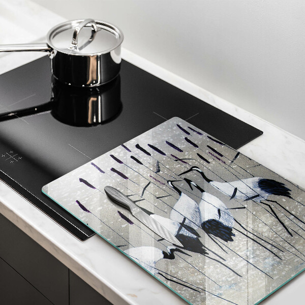 Üveg vágódeszka Japán daruk