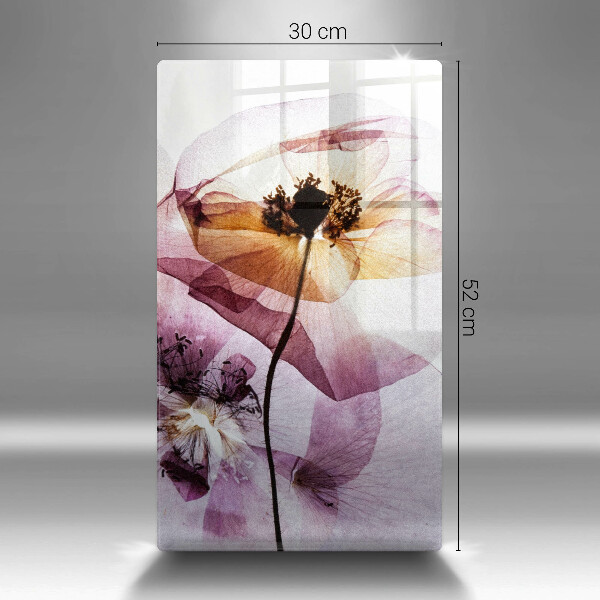 Üveg vágódeszka Finom virágok