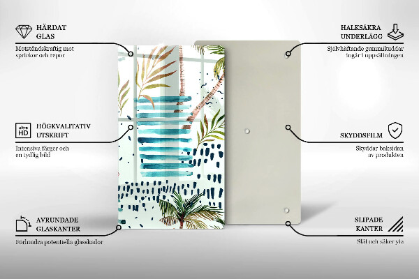 Üveg vágódeszka Ünnepi illusztrációk