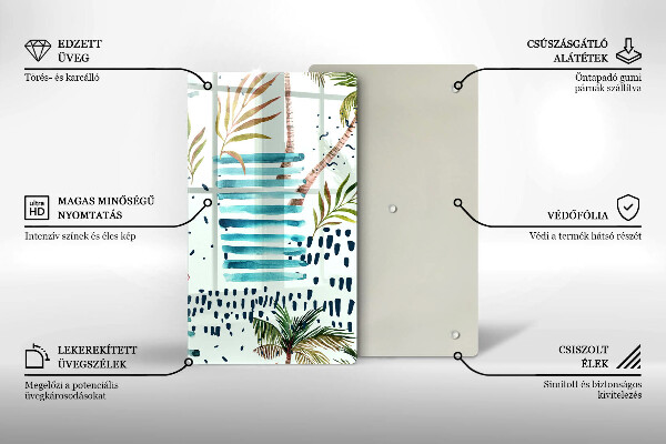 Üveg vágódeszka Ünnepi illusztrációk