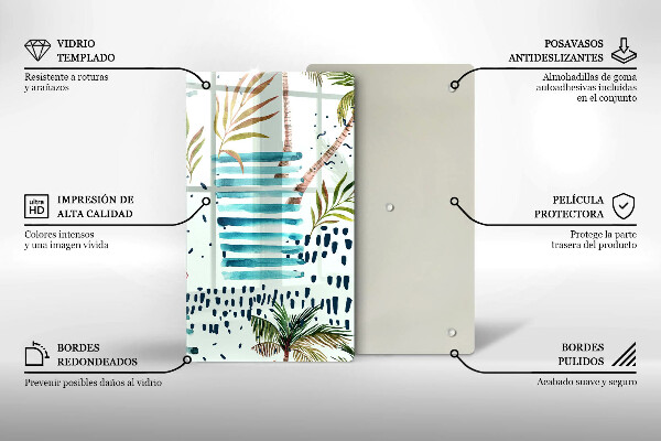 Üveg vágódeszka Ünnepi illusztrációk