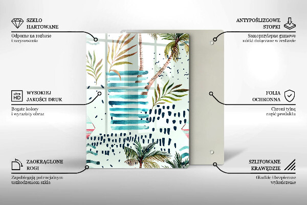 Üveg vágódeszka Ünnepi illusztrációk