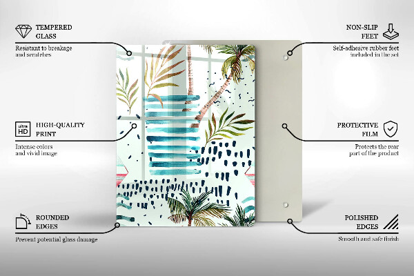 Üveg vágódeszka Ünnepi illusztrációk