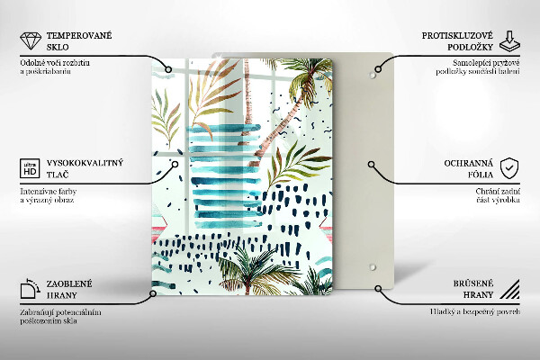 Üveg vágódeszka Ünnepi illusztrációk